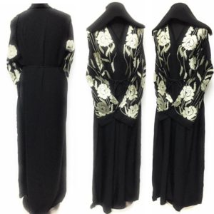 Women's Black Open Front Embroidery Neda Abaya Jilbab