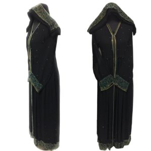 Latest Design Dubai Women Stones Work Abaya With Inner Slip