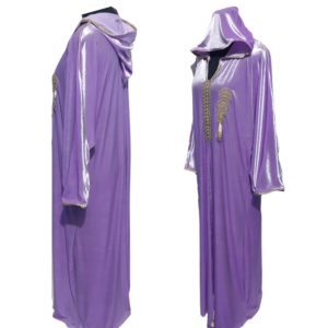 Luxury Lilac Velvet Abaya Jilbab Burka Dress