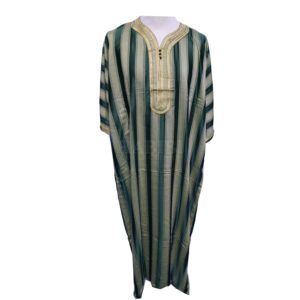 Men Moroccan Green Thobe Jubba Kandora Djellaba