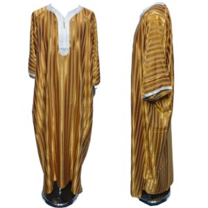 Men Moroccan Gold Thobe Jubba Kandora Djellaba