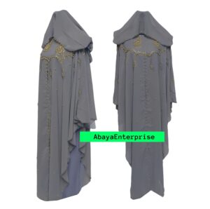 Latest Design Women Grey Abaya Jilbab Farasha