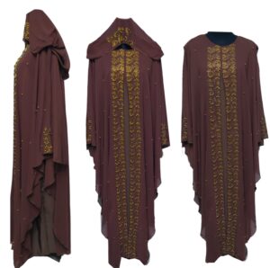 Latest Design Women Brown Abaya Jilbab Farasha