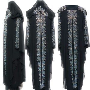 Luxury Black Women Abaya Jalabiya Jilbab