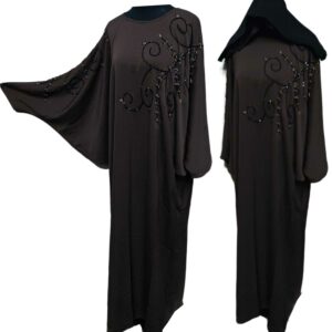 Latest Design Women Brown Abaya Farasha Jalabiya