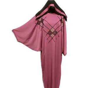 Latest Design Women Pink Abaya Farasha Jalabiya