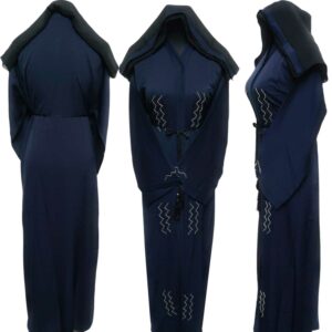 Latest Design Women Blue Open Front Abaya Farasha Jalabiya