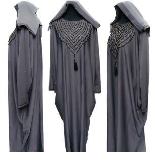 Latest Design Women Grey Abaya Farasha Jalabiya