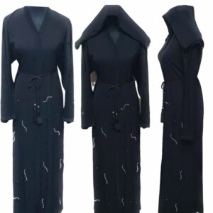 Latest Design Women Black Abaya Farasha Jalabiya