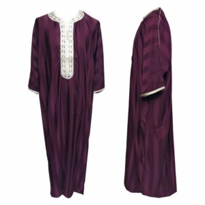 Original Moroccan Men Burgundy Thobe Jubba Kandora Djellaba Gandouras