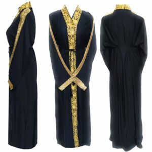 Latest Design Women Black Abaya Farasha Jalabiya Arab Dress