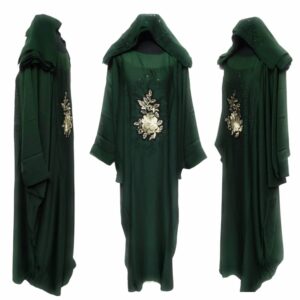 Gorgeous Green Batwing Abaya Farasha Jalabiya Arab Dress