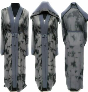 Luxury Tie Dye Modest Women Abaya Farasha Jalabiya Arab Dress