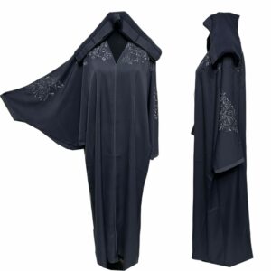 Latest Design Women Grey Batwing Abaya Farasha Jalabiya Arab Dress