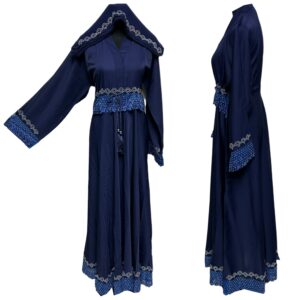 Women's Blue umbrella Abaya Jilbab Arab long dress