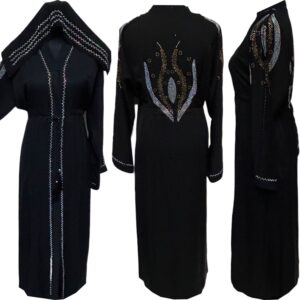 Women's Open front Abaya Farasha Jalabiya Arab Long Dress