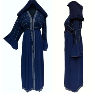 Blue Stone Works Abaya Farasha Jalabiya Arab Long Dress