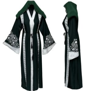 Latest Design Green Abaya Farasha Jalabiya Arab Long Dress