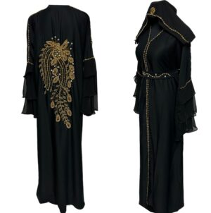 Luxury Modest Women Abaya Farasha Jalabiya Arab Dress With Stone Works