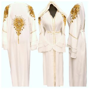 Luxury Modest Women Abaya Farasha Jalabiya Arab Dress With Stone Works