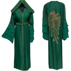 Luxury Modest Women Abaya Farasha Jalabiya Arab Dress With Stone Works