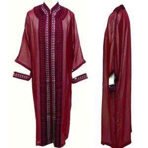 Moroccan Men 3 Pieces Thobe Jabador Djellaba Jubba Long dress