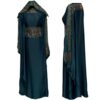 Teal Abaya Farasha Jalabiya Arab Long Dress