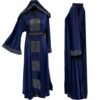 Latest Design Blue Women Abaya Farasha Jalabiya Long dress