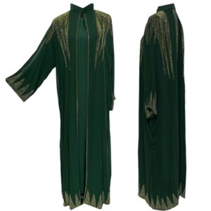 Modest Women Abaya Farasha Jalabiya Arab Dress With Stone Works