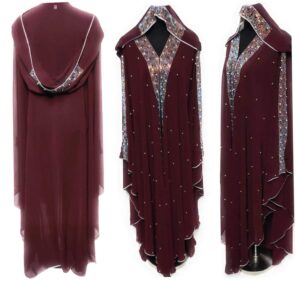 Women Stone Works Abaya Jalabiya Arab Long Dress