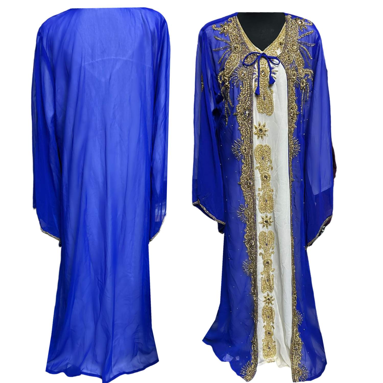 Modest Women Abaya Farasha Jalabiya Arab Dress With Stone Works